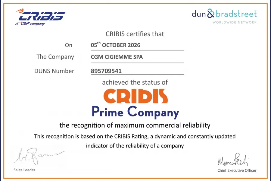 Cribis Certification – Maximum Commercial Reliability